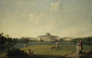 Pohled na Tauridský palác ze zahrady, před rokem 1797