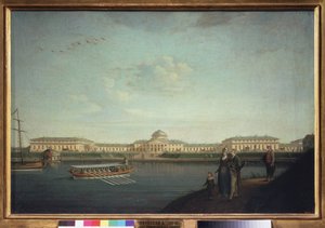 Tauridský palác při pohledu z Něvy (Saint Petersburg). Obraz Benjamina Patersena (1748-1815), olej na plátně od Benjamin Patersson