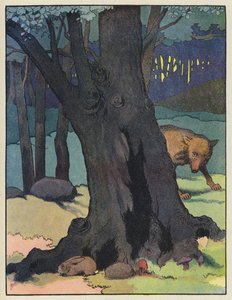 Vlk pronásleduje králíka od Benjamin Rabier