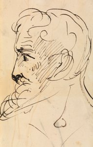 Portrétní studie profilu muže od Benjamin Robert Haydon