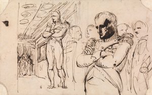 Studie Napoleona se založenýma rukama s dalšími postavami od Benjamin Robert Haydon