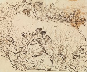 Studie na bitevní scénu od Benjamin Robert Haydon