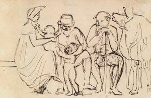 Studie sedících postav od Benjamin Robert Haydon