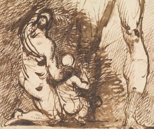 Studie dvou postav a dvou nohou od Benjamin Robert Haydon