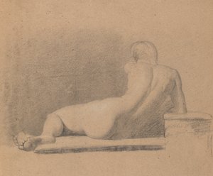 Studie ležící nahé postavy od Benjamin Robert Haydon