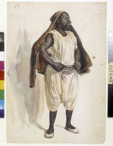 Orientalisté: zastoupení Biskry, vrátného v Alžíru (ilustrace)