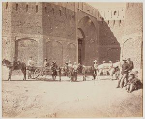 Durani Gate, Heyland Cart a Pack Mules, ukazující různé druhy sedel na smečkách, Kandahár