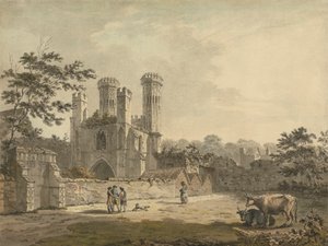 Jihovýchodní pohled na bránu kláštera svatého Augustina, Canterbury, Kent od Benjamin Thomas Pouncey