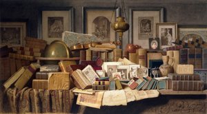 A Connoisseurs Corner (tužka a akvarel) od Benjamin Walter Spiers