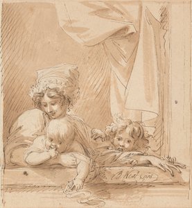 Matka a dvě děti od Benjamin West