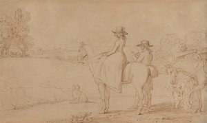 Umělec skicující ve Windsor Parku od Benjamin West