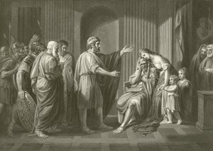 Vyhnání Cleombrota od Benjamin West