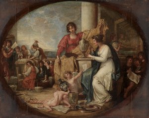 Britská manufaktura - Skica od Benjamin West