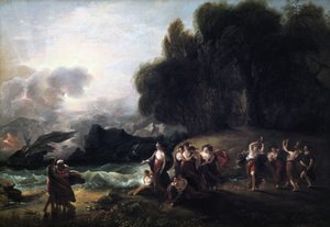 Calypsos Reception of Telemachus and Mentor, 1801. od Benjamin West