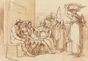 Postavy v ulicích Londýna od Benjamin West