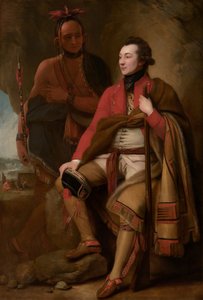 Plukovník Guy Johnson a Karonghyontye (kapitán David Hill) od Benjamin West