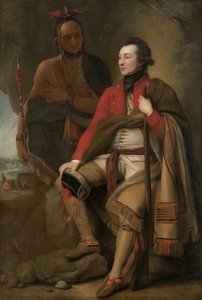 Plukovník Guy Johnson a Karonghyontye (kapitán David Hill) od Benjamin West