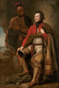 Plukovník Guy Johnson a Karonghyontye kapitán David Hill, 1776. od Benjamin West