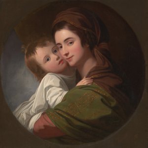 Umělcova manželka Elizabeth a jejich syn Raphael od Benjamin West