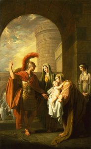 Hector na odchodu z Andromache od Benjamin West