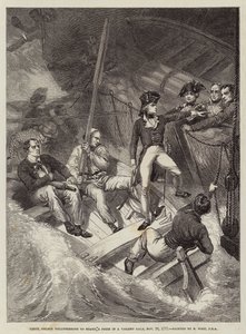 Poručík Nelson dobrovolně na palubě lodi za prudké vichřice, 20. listopadu 1777 od Benjamin West