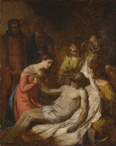 Studie Oplakávání nad mrtvým Kristem od Benjamin West