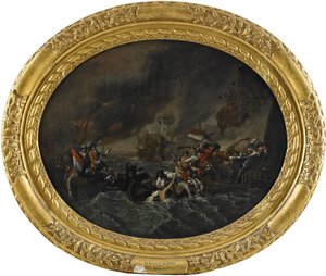 Bitva u La Hogue, 1820 od Benjamin West