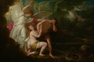 Vyhnání Adama a Evy z ráje od Benjamin West