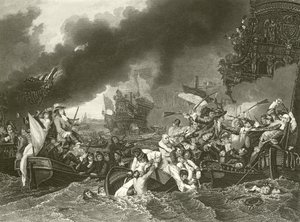 Bitva u La Hogue od Benjamin West