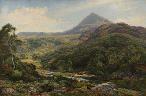 Tiché údolí mezi velšskými kopci, 1860 od Benjamin Williams Leader