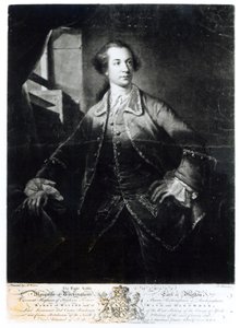 Portrét Charlese Watsona-Wentwortha, druhého markýze z Rockinghamu (1730-82), vyrytý Richardem Houstonem (1721-75)