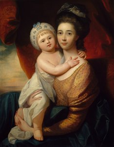 Lady Sondes se svým malým synem, kolem 1793-94 od Benjamin school of West