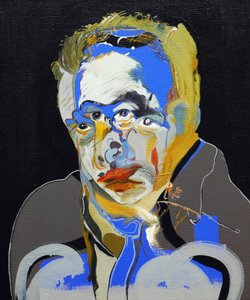 50 významných spisovatelů historie : Albert Camus, 2015 (olej a akryl na plátně) od Benoit Erwann Boucherot