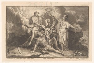 Alegorie o nesmrtelnosti francouzského krále od Benoît Audran (II)