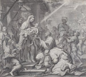 Klanění tří králů, 1714-24. od Benoît Farjat