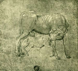 Kráva a tele, polovina konce 15. století, 1943. od Benozzo Gozzoli