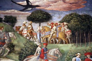 Italsky: Cesta mudrců: Gasparreho průvod nejmladšího krále od Benozzo Gozzoli