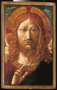 Požehnání Krista (tempera, olej a zlato na desce) od Benozzo di Lese di Sandro Gozzoli