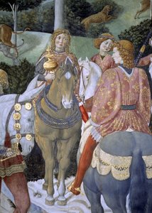 Detail z cyklu Cesta mudrců v kapli, asi 1460 (freska) od Benozzo di Lese di Sandro Gozzoli
