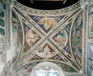 Epizody ze života sv. Augustina, ze stropu kůru, 1463-65 od Benozzo di Lese di Sandro Gozzoli