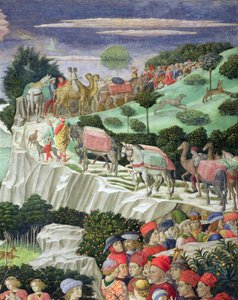Procesí Melchiora, z kaple Tří králů (detail 70601) od Benozzo di Lese di Sandro Gozzoli