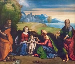 Svatá rodina se svatým Joachimem a Annou (malba) od Benvenuto Tisi da Garofalo