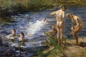 Chlapci u řeky, 1899.