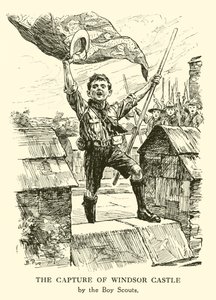 The Capture of Windsor Castle (rytina) od Bernard (after) Partridge