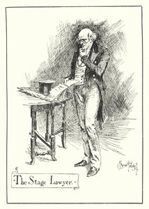The Stage Lawyer (rytina) od Bernard (after) Partridge