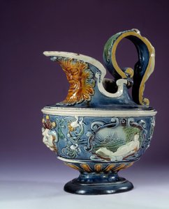 Aiguiere de fajáns vytvořená školou Bernarda Palissyho (cca 1510-1589) Paříž, muzeum Louvre od Bernard (school of) Palissy