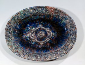 Velká oválná mísa z fajánse od Bernard (school of) Palissy