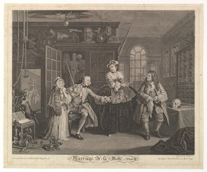 Manželství A-la-Mode, deska III, duben 1745.