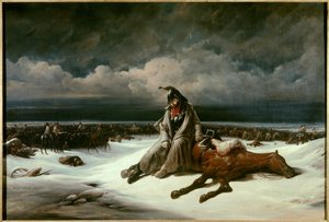 Odchod Ruska (1812). Obraz Bernarda Edouarda Swebacha (1800-1870)