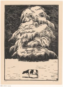 Kráva s modřínem od Bernard Essers (signed by artist)